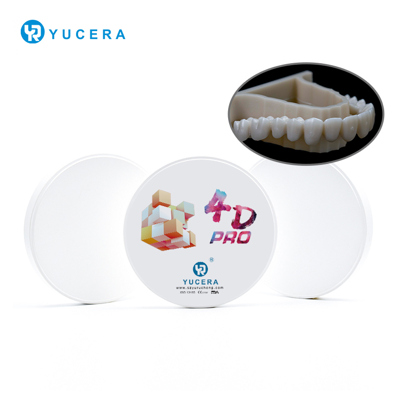 Yucera 4D Pro Multilayer Dental 95*20 22 25mm แผ่นเซอร์โคเนียหลายชั้น วัสดุห้องปฏิบัติการทันตกรรม CAD CAM