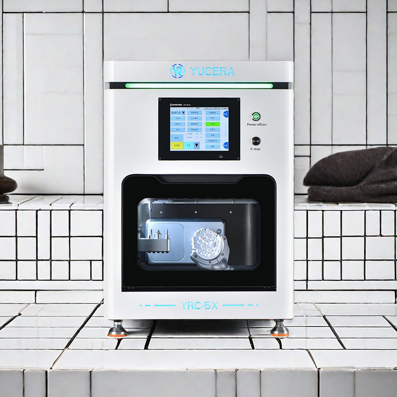 เครื่องกัดเซอร์โคเนีย CNC 5 แกนประสิทธิภาพสูง YR สำหรับทันตกรรม CAD CAM อุปกรณ์ห้องปฏิบัติการสำหรับครอบฟัน สะพานฟัน อุปกรณ์เสริมการรักษาช่องปาก