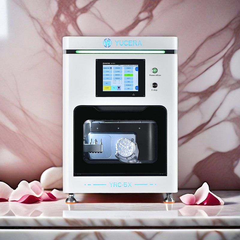 เครื่องกัดเซอร์โคเนีย CNC 5 แกนประสิทธิภาพสูง YR สำหรับทันตกรรม CAD CAM อุปกรณ์ห้องปฏิบัติการสำหรับครอบฟัน สะพานฟัน อุปกรณ์เสริมการรักษาช่องปาก