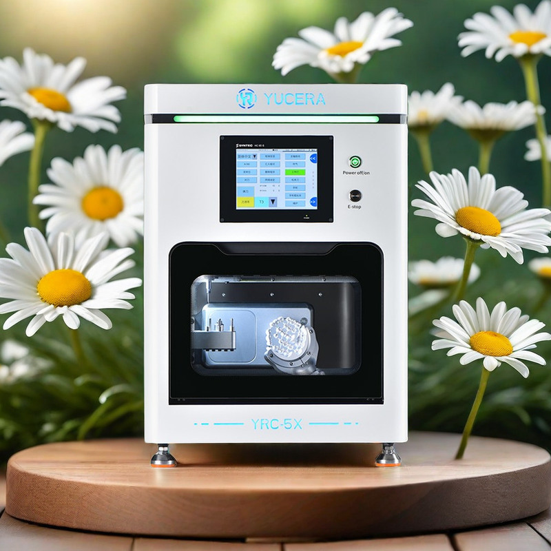 เครื่องกัด CNC 5 แกนที่เปิดตัวใหม่ของ Yucera อุปกรณ์เสริมสำหรับการรักษาช่องปากสำหรับ CAD CAM โลหะเซอร์โคเนียโดยตรง
