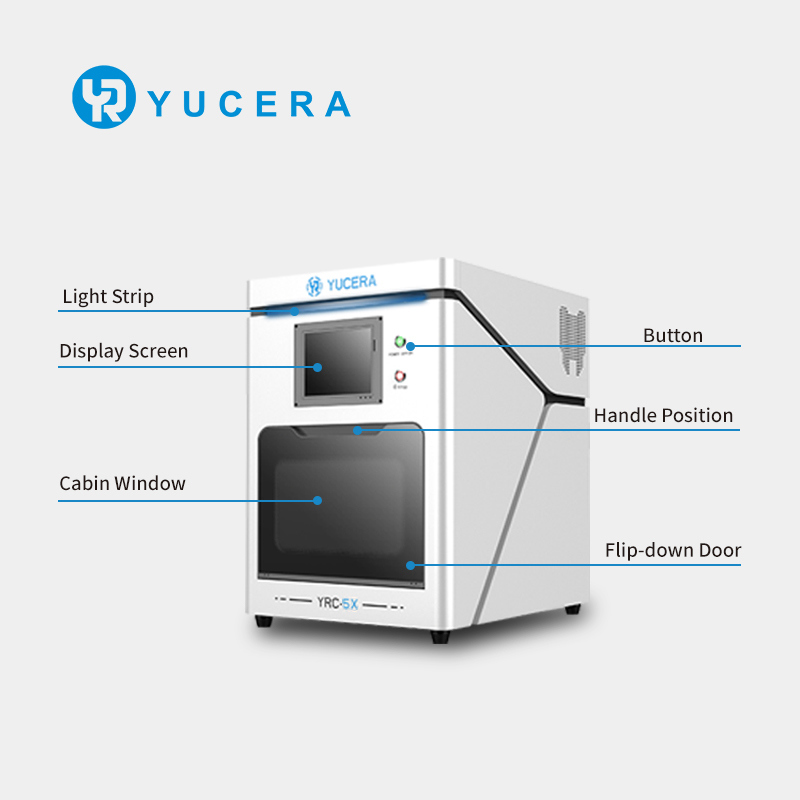 อุปกรณ์ห้องปฏิบัติการแบบแห้ง Universal Cam รุ่นใหม่ของ Yucera, อุปกรณ์เซอร์โคเนีย 5 แกน, เครื่องกัดทางทันตกรรม