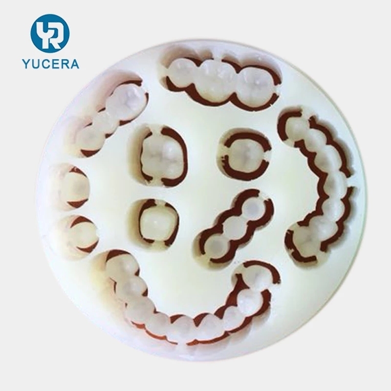 แผ่น PMMA หลายชั้นสำหรับ CAD CAM ของ Yucera, วัสดุทางทันตกรรม, แผ่น PMMA, บล็อกเซอร์โคเนียสำหรับทันตกรรม, แผ่นเรซิน PMMA แบบยืดหยุ่น