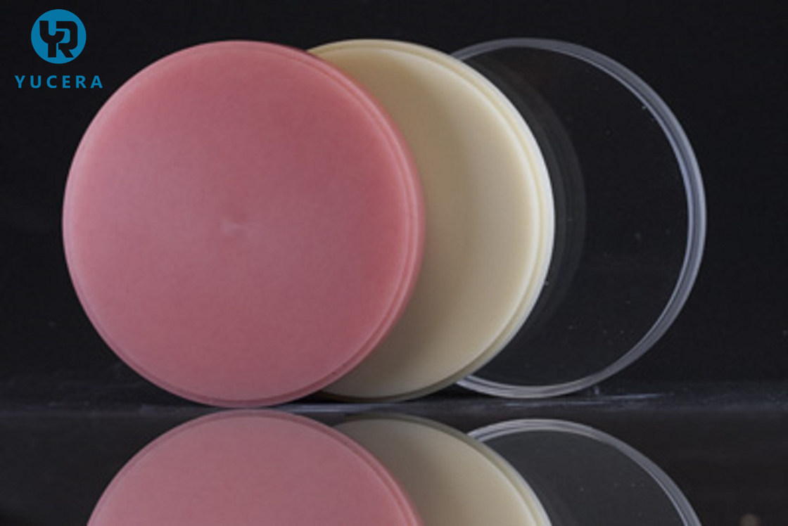 วัสดุสิ้นเปลืองสำหรับห้องปฏิบัติการทันตกรรม YUCERA PMMA แผ่น PMMA สำหรับระบบกัด CAD CAM แบบเปิด บล็อก PMMA สำหรับเครื่องกัด