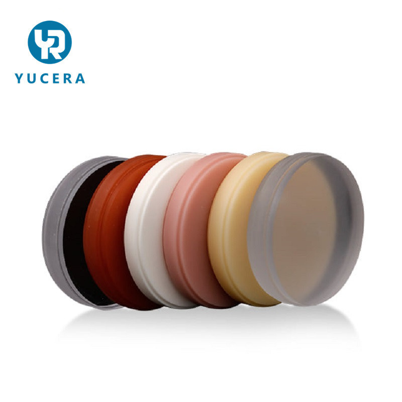 วัสดุสิ้นเปลืองทางทันตกรรม Yucera CAD CAM Milling PMMA Puck สำหรับห้องปฏิบัติการทันตกรรม แผ่นเรซินอะคริลิก ดิสก์ บล็อก PMMA ทางทันตกรรม ฟันปลอมชั่วคราว
