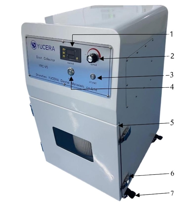เครื่องดูดฝุ่น YUCERA YRC-V5 เครื่องดูดฝุ่นแบบพกพาสำหรับงานทันตกรรม สำหรับเครื่องกัด CNC สำหรับห้องปฏิบัติการทันตกรรม