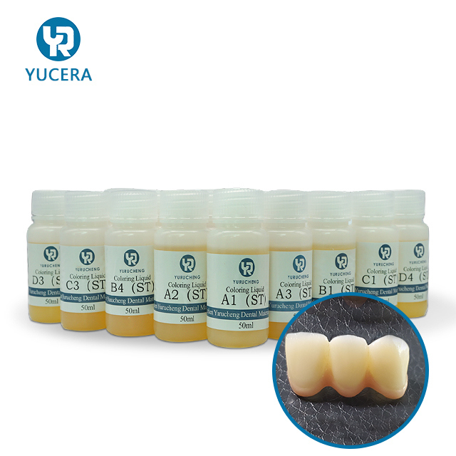 ชุดย้อมสีเซอร์โคเนียเซรามิก 18 สี Yucera Natural Glow สำหรับการสร้างสรรค์ในห้องปฏิบัติการทันตกรรม