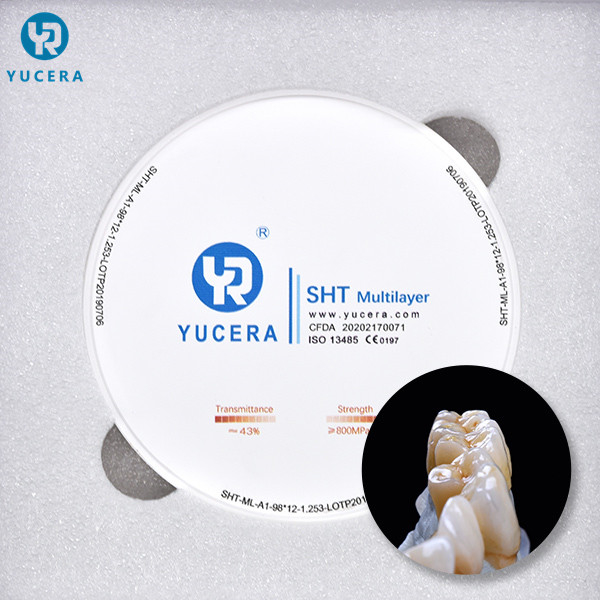 Multilayer SHT High Translucency Zirconia Dental Material